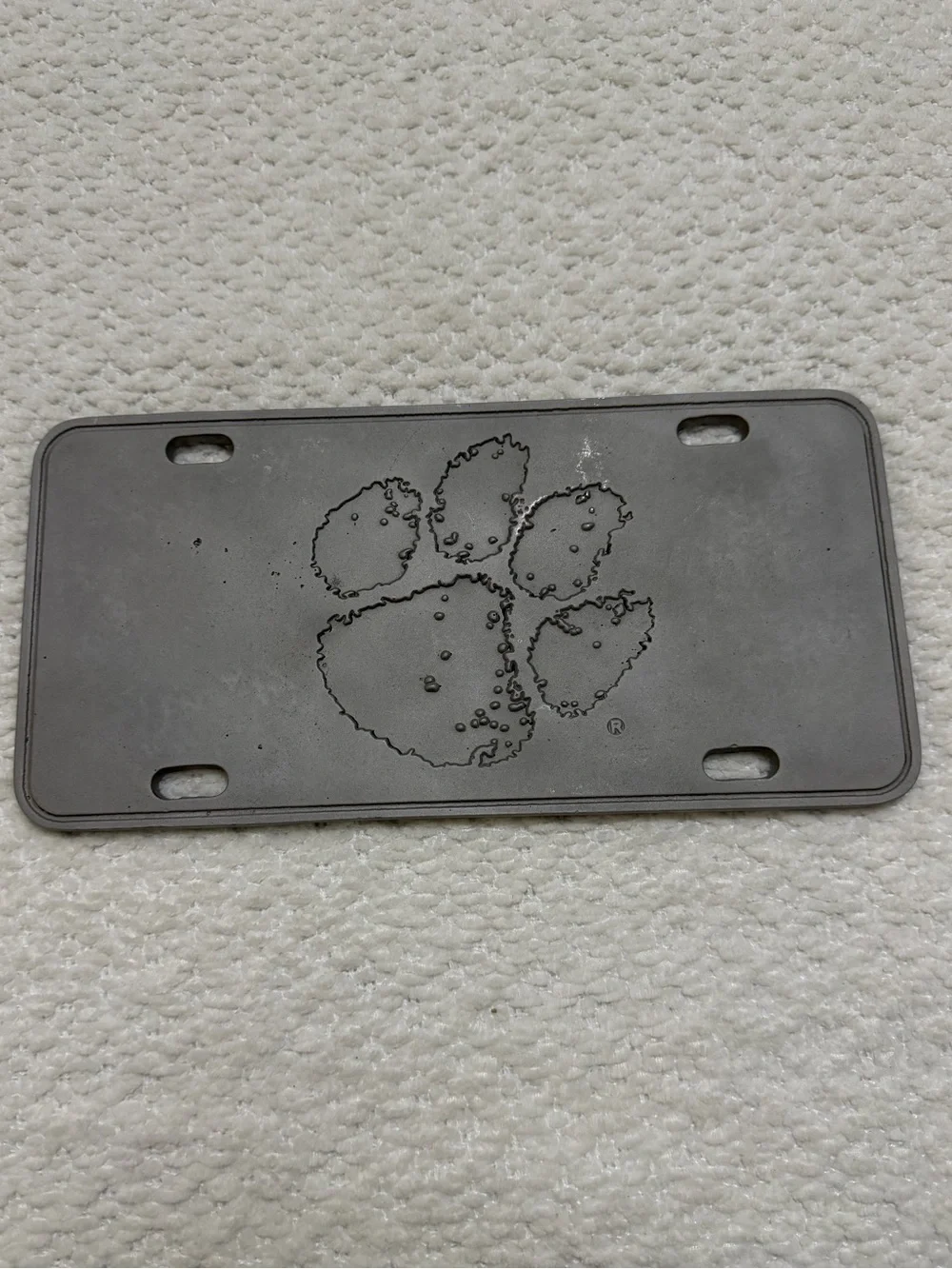 Clemson Tigers Paw Pewter Plate